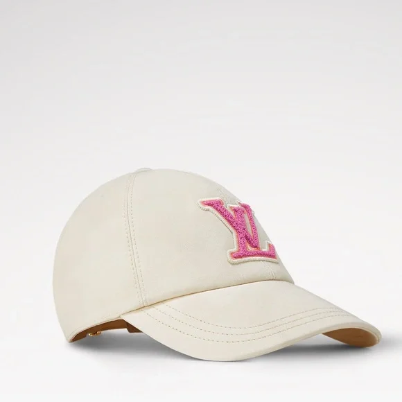 *SOLD* Louis Vuitton SIGNATURE Hat with Pink LV LOGO - Picture 5 of 15